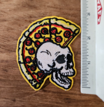 PUNK Iron-On PUNK ROCK Patch Iron On or Sew on Patch SKULL Patch Pizza P... - £3.18 GBP