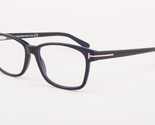 Tom Ford 5713 001 Shiny Black / Blue Block Eyeglasses TF5713 001 53mm - $189.05