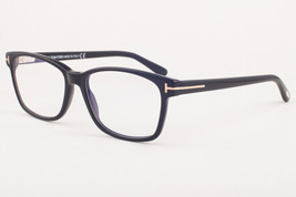 Tom Ford 5713 001 Shiny Black / Blue Block Eyeglasses TF5713 001 53mm - $189.05