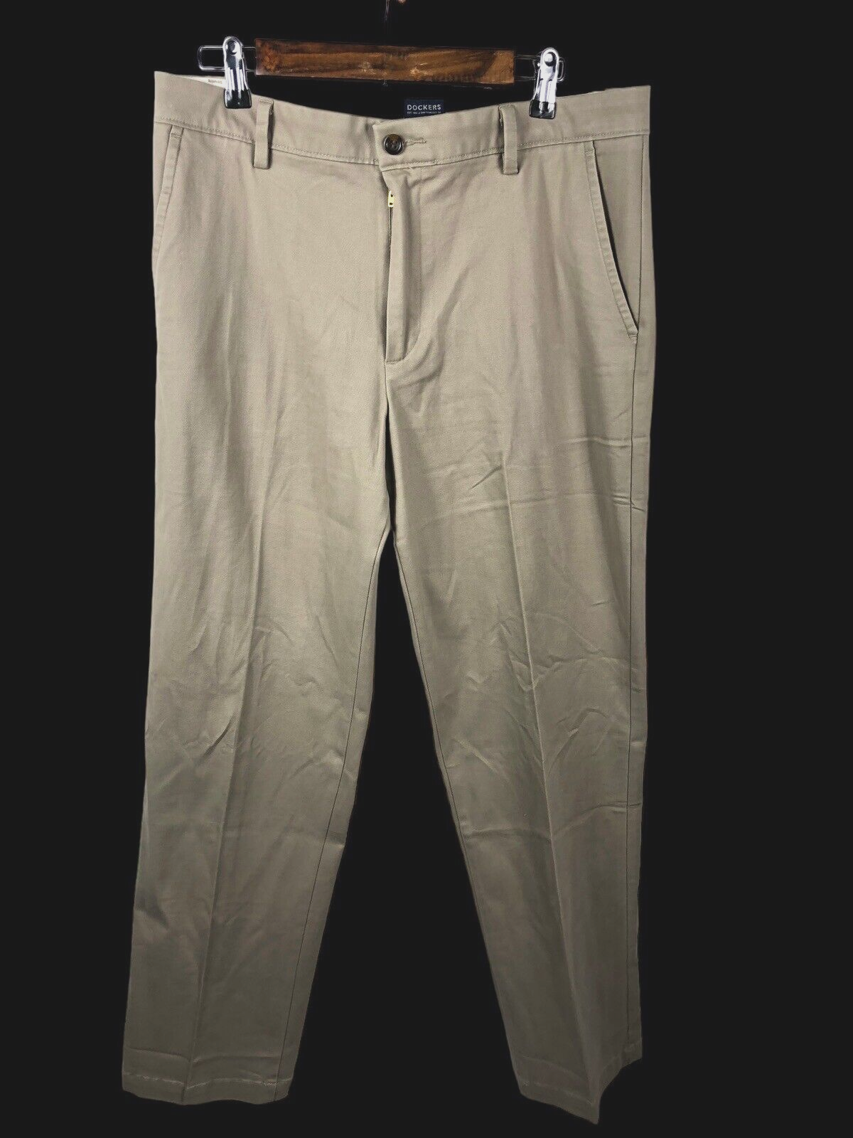 Primary image for Dockers Classic Fit 34x34 Dress Pants Trousers Smart 360 Flex Mens Tan Khakis