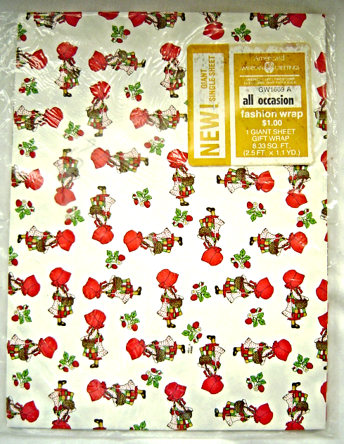 Vintage Holly Hobbie American Greetings Gift Wrapping Paper Sealed NIP - $9.99