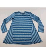 LOGO Lori Goldstein A273338 Mariner Blue Striped Sweater Tunic XS Long S... - $29.77