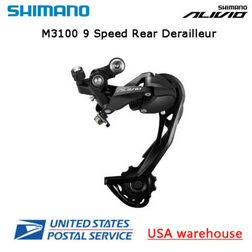 Shimano Alivio RD-M3100 SGS Shadow 9 Speed Long Cage Rear Derailleur MTB - $27.99