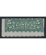 Canada - F2 Scarce Early 5c Registered Letter Misperf Error / EFO &quot;READ&#39; - $54.69 CAD