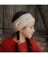 Alpaca Wool Headband  - Warm Beige Fair Trade Handknit Headwrap, Made in... - $29.69