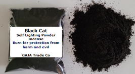 Black Cat Incense Powder 1oz - Luck, Protection, Un hexing/Uncrossing (S... - $201.60 MXN