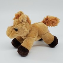 8&quot; Aurora Mini Flopsies Pony Horse Tan Brown Plush Stuffed Lovey Toy B65 - £7.81 GBP