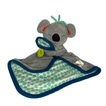 My Baby Cuddly Koala Lovey Security Blanket Crinkle Gray Teal Blue - $26.72