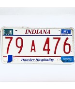 1993 United States Indiana Hoosier Hospitality Passenger License Plate 7... - £14.95 GBP