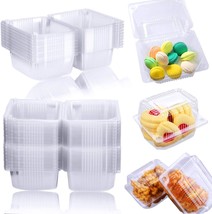 Disposable Clear Plastic Clamshell Hinged Food Portable Sq.Are Container... - £32.17 GBP