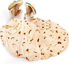  Burritos Tortilla Blanket Wrap Double Sided Large 71 inches Blanket Holida - £36.69 GBP