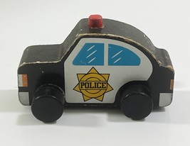 Chunky Toys Wooden Wood Police Car Vehicle - $4.45