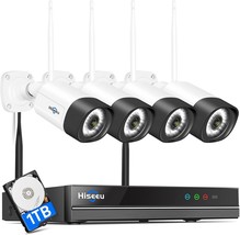 【Wireless Pro,Plug &amp; Play】 Hiseeu 2.5K 5Mp Wifi Security, In, 24/7 Recording - $239.99