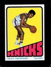 1972-73 Topps #88 D EAN Meminger Ex (Rc) Knicks Nicely Centered *X50865 - £7.71 GBP