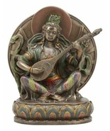Sarasvati Collectible Figurine Statue Sculpture Figure Buddha Buddhism - $714.63 MXN