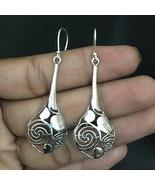 925 Sterling Silver Solid Plain Silver Handmade Earrings Xmas Gift Women... - £26.83 GBP