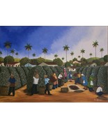 Signed Rosa Maria Coffee Plantation Naif Folk Art Brazil Latin America P... - €732,76 EUR