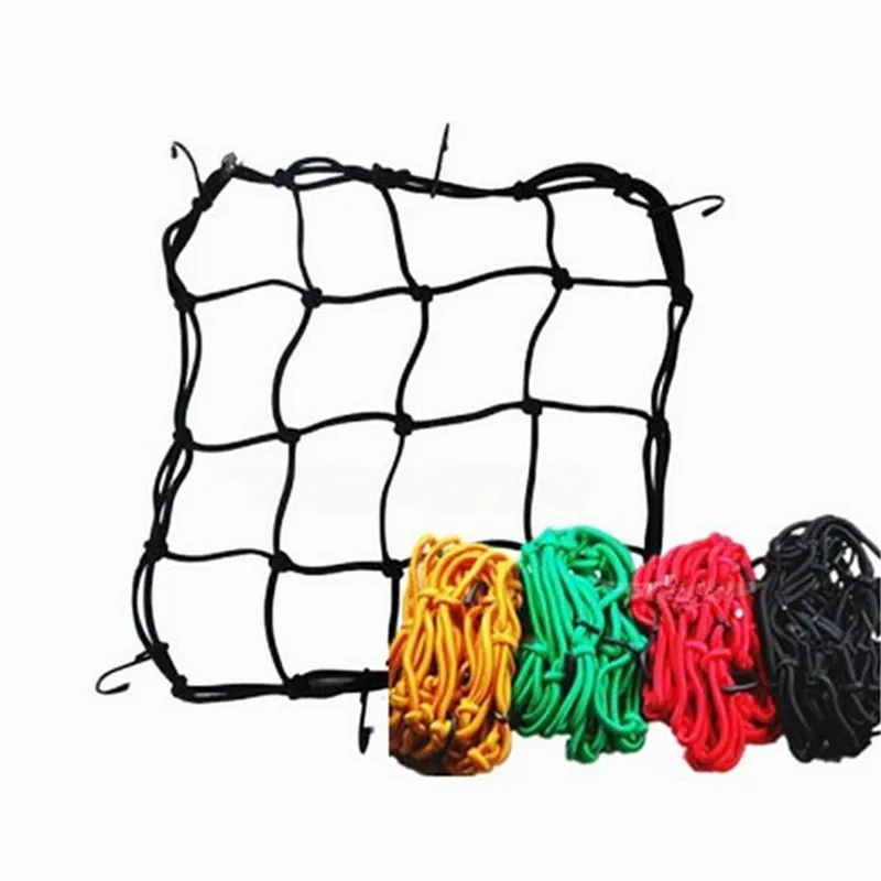 1 X New 30cm x 30cm Motorcycle Bike Luggage Helmet Seat Back Net Mesh Web Bungee - £14.04 GBP