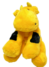 Rare Vintage Plush Appeal Stuffed Giraffe Yellow Black Madri Gras Plush 9&quot; - £15.82 GBP