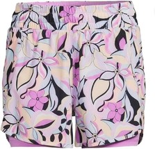 Avia Women Running Shorts L 12-14 Multicolor Floral w Bike Liner 4in Inseam New - £7.97 GBP