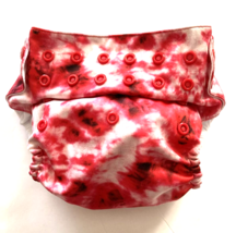 Mama Koala Cloth Diaper with Insert Baby Pink Red Tie Die One Size Adjustable - £11.77 GBP