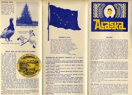 State of Alaska History Transportation Information &amp; Map Brochure 1960&#39;s - $24.72