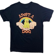 Dog Limited T-Shirt Adopt A Dog Top Palm of Hands Rainbow Cotton Size Small NEW - $18.99