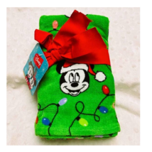 Disney Mickey Mouse Festive Christmas (2) Pack Hand Towels- NEW - £17.15 GBP