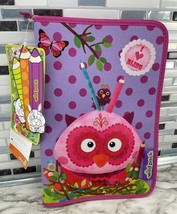 Okiedog Wildpack Pippa Owl Pink Purple Tablet Art Pencil Case 10&quot; x 7&quot; N... - $109.78 MXN
