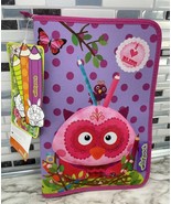 Okiedog Wildpack Pippa Owl Pink Purple Tablet Art Pencil Case 10&quot; x 7&quot; N... - $8.10 CAD