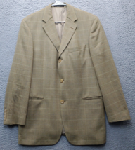 HUGO BOSS Blazer Jacket Mens Size 40R Brown Lined Single Breasted Notch Lapel - £39.51 GBP