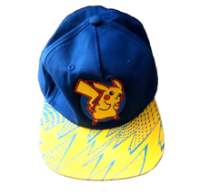 Pokemon Pikachu YOUTH size baseball hat yellow blue lightning - $8.91