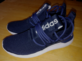 Adidas Men&#39;s PULL-ON Navy Fabric Running Shoes 8-NWOB-NICE - £35.87 GBP
