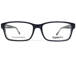 Superflex Large Eyeglasses Frames SF-568 S301 Navy Blue Clear 56-16-145 - £47.65 GBP