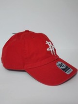&#39;47 Houston Rockets Clean Up Hat NBA Red Adjustable Strap Dad Cap NWT  - £14.94 GBP