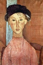 Girl with Hat by Amadeo Modigliani - Art Print - £17.25 GBP+