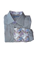 Robert Graham Chevron Shirt Skull Cuff &amp; Collar  Sz 44 (17 1/2) - $453.48 MXN