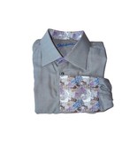 Robert Graham Chevron Shirt Skull Cuff &amp; Collar  Sz 44 (17 1/2) - $450.01 MXN