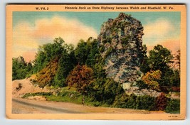 Postcard Bluefield Pinnacle Rock West Virginia Linen Curt Teich Vintage ... - £10.09 GBP