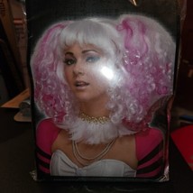 NEW Womens Adult size Pink &amp; Silver Curly Wig, Harley Quinn Fairy - £7.77 GBP