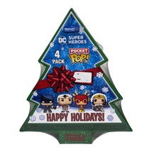 Funko Pocket Pop 4 Pack DC Christmas Tree Walmart Exc. Batman Superman Flash - £20.18 GBP
