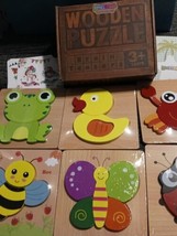 Children&#39;s Wooden Puzzle Brain Stimulating Sanitary Washable - $14.84