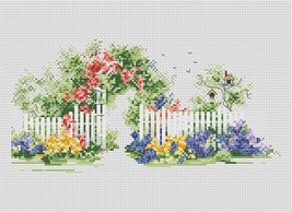 Nan’s garden Cross Stitch spring pattern pdf - Rustic cross stitch summe... - £2.88 GBP