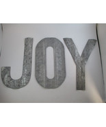 JOY Corrugated Metal Letters 12&quot; Galvanized Corrugated Signage - £8.62 GBP