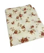 Pottery Barn Rose Floral Red Pink Full/Double Flat Sheet - $41.00