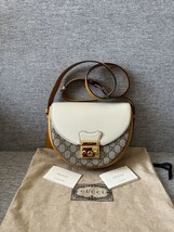 Gucci $2350 Small Padlock Crossbody Bag In Canvas &amp; Leather, New .! - $1,559.25