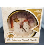 Feldstein Holiday Christmas Carol Musical Snowman 8&quot; Wall Clock, Plays 1... - £19.41 GBP