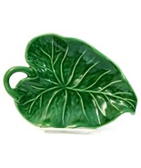 Dark Green Leaf Shaped Plate Noble Excellence 8.5&quot; x 6&quot; - $241.59 MXN