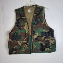 Mens Sports Afield Camo hunting Vest Shell Hoder and Game Pocket Size Large - $19.49