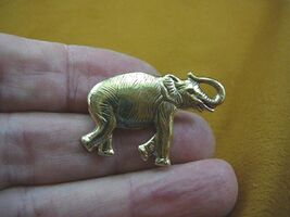 (b-ele-25) small Pachyderm brass pin pendant lover zoo African safari je... - $306.45 MXN